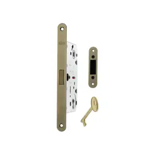 AGB2XTLKAB - AGB Polaris 2XT Magnetic Latch&sol;Key Sashlock &lpar;50mm backset&rpar; - Antique Brass