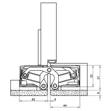 Click Here To Enlarge This Photo Of TE 540 3D A8 Simonswerk TECTUS Concealed Projection Hinge 200mm x 32mm &lpar;100kg&rpar;