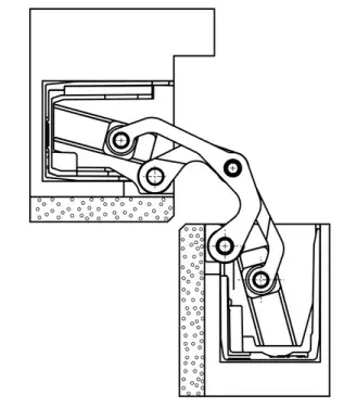 Click Here To Enlarge This Photo Of TE 540 3D A8 FR Simonswerk TECTUS Fire Rated Concealed Projection Hinge 200mm x 32mm &lpar;100kg&rpar;