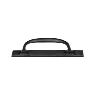 RDB1142 178 M&period;Marcus Rustic Dark Bronze Cabinet Pull Handle On Plate 178mm