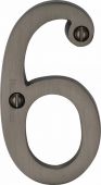 C1560 6-MB Heritage Brass Numeral 6 Face Fix 76mm &lpar;3"&rpar; Matt Bronze Finish