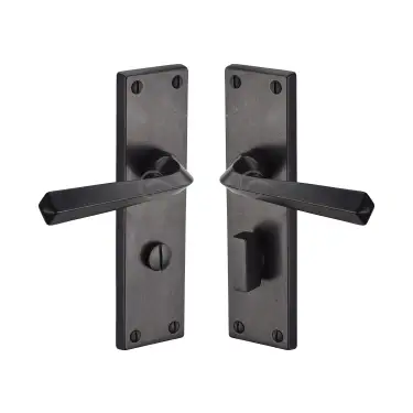 Click Here To Enlarge This Photo Of RDB2530 M&period;Marcus Rustic Dark Bronze Door Handle Bathroom Set Bridgnorth Design