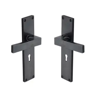 Click Here To Enlarge This Photo Of RDB3100 M&period;Marcus Rustic Dark Bronze Door Handle Lever Lock Cheswell Design