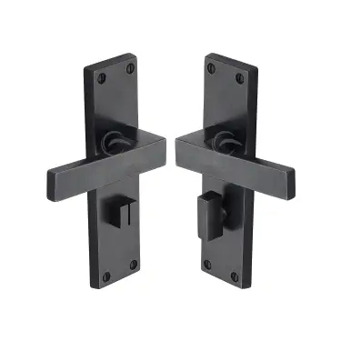 Click Here To Enlarge This Photo Of RDB3130 M&period;Marcus Rustic Dark Bronze Door Handle Bathroon Set Cheswell Design