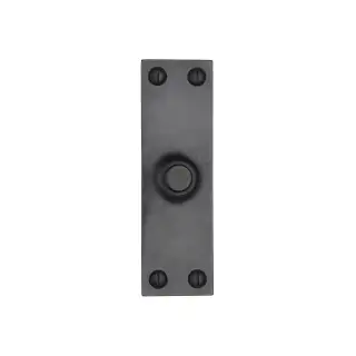 RDB348 M&period;Marcus Rustic Dark Bronze Bell Push 4" x 1&period;25"