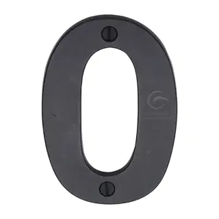 RDB351 0 M&period;Marcus Rustic Dark Bronze Numeral 0 Screw Fixing 76mm &lpar;3"&rpar;