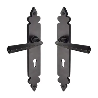 Click Here To Enlarge This Photo Of RDB3600 M&period;Marcus Rustic Dark Bronze Door Handle Lever Lock Ironbridge Design