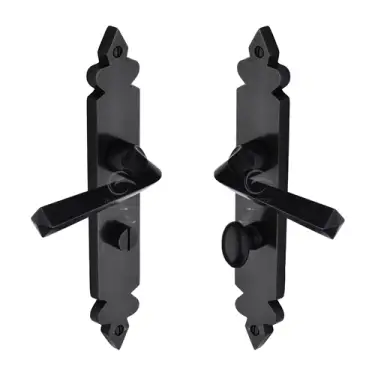 Click Here To Enlarge This Photo Of RDB3630 M&period;Marcus Rustic Dark Bronze Door Handle Bathroom Set Ironbridge Design