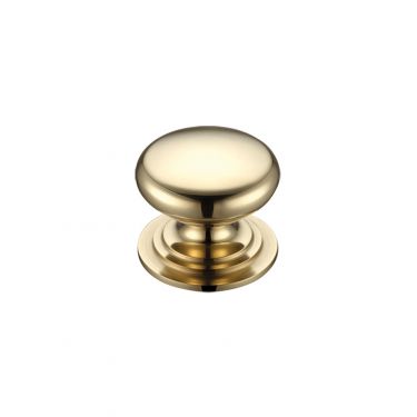 Click Here To Enlarge This Photo Of FCH01A - Zoo Hardware Victorian Cupboard Knob 25mm dia&period; Polished Brass
