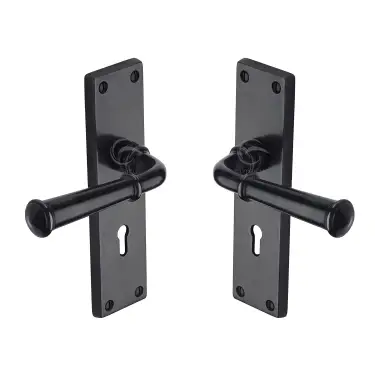 Click Here To Enlarge This Photo Of RDB3700 M&period;Marcus Rustic Dark Bronze Door Handle Lever Lock Ashfield Design
