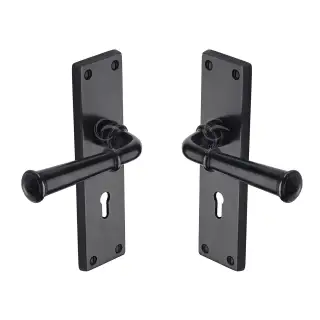 RDB3700 M&period;Marcus Rustic Dark Bronze Door Handle Lever Lock Ashfield Design