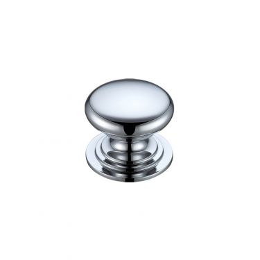 Click Here To Enlarge This Photo Of FCH01ACP - Zoo Hardware Victorian Cupboard Knob 25mm dia&period; Polished Chrome