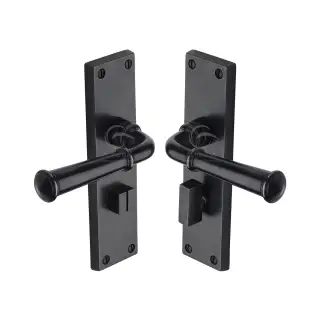 RDB3730 M&period;Marcus Rustic Dark Bronze Door Handle Bathroom Set Ashfield Design