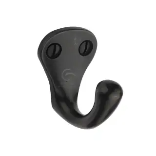 RDB387 M&period;Marcus Rustic Dark Bronze Single Coat Hook