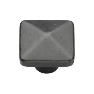 RDB390 32 M&period;Marcus Rustic Dark Bronze Cabinet Knob Square Pyramid Design 32mm