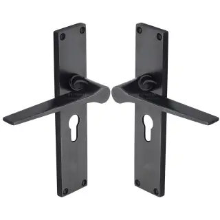 RDB41848 M&period;Marcus Rustic Dark Bronze Door Handle Euro Profile Gio Design