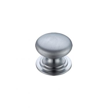 Click Here To Enlarge This Photo Of FCH01ASC - Zoo Hardware Victorian Cupboard Knob 25mm dia&period; Satin Chrome