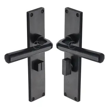 Click Here To Enlarge This Photo Of RDB45430 M&period;Marcus Rustic Dark Bronze Door Handle Bathroom Set Octave Design