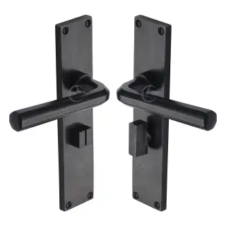 RDB45430 M&period;Marcus Rustic Dark Bronze Door Handle Bathroom Set Octave Design