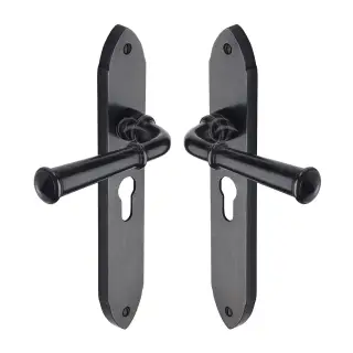 RDB4748 M&period;Marcus Rustic Dark Bronze Door Handle Euro Profile Hadley Design
