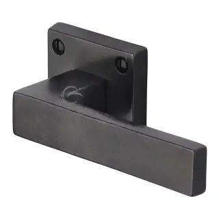 RDB5410 M&period;Marcus Rustic Dark Bronze Door Handle Lever Latch on Square Rose Hanwood Design