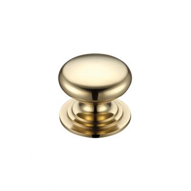 Click Here To Enlarge This Photo Of FCH01B - Zoo Hardware Victorian Cupboard Knob 32mm dia&period; Polished Brass