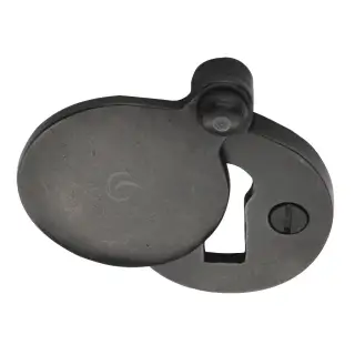 RDB554 M&period;Marcus Rustic Dark Bronze Covered Keyhole Escutcheon Round