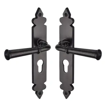 Click Here To Enlarge This Photo Of RDB5848 M&period;Marcus Rustic Dark Bronze Door Handle Euro Profile Ludlow Design