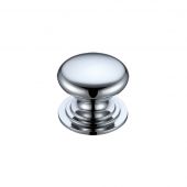 FCH01BCP - Zoo Hardware Victorian Cupboard Knob 32mm dia&period; Polished Chrome