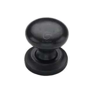 RDB613 32 M&period;Marcus Rustic Dark Bronze Cabinet Knob Round Design on Rose 32mm
