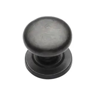 RDB613 38 M&period;Marcus Rustic Dark Bronze Cabinet Knob Round Design on Rose 38mm