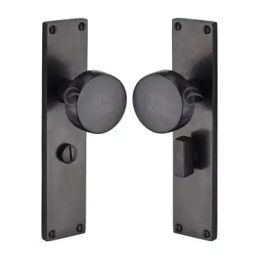 Click Here To Enlarge This Photo Of RDB88030 M&period;Marcus Rustic Dark Bronze Door Mortice Knob Bathroom Set Olympic Design