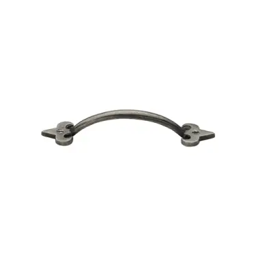 Click Here To Enlarge This Photo Of RPW1092 106 M&period;Marcus Rustic Pewter Cabinet Pull Fleur-de-lys Design 106mm