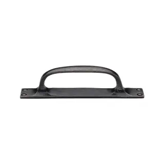RPW1142 178 M&period;Marcus Rustic Pewter Cabinet Pull Handle On Plate 178mm