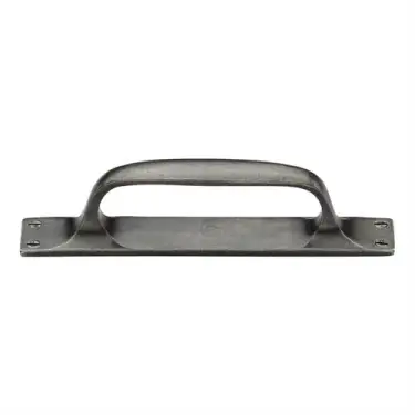 Click Here To Enlarge This Photo Of RPW1142 228 M&period;Marcus Rustic Pewter Cabinet Pull Handle On Plate 228mm