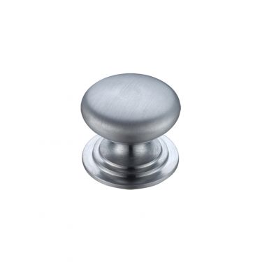 Click Here To Enlarge This Photo Of FCH01BSC - Zoo Hardware Victorian Cupboard Knob 32mm dia&period; Satin Chrome