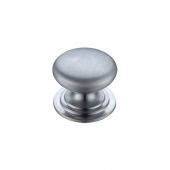 FCH01BSC - Zoo Hardware Victorian Cupboard Knob 32mm dia&period; Satin Chrome