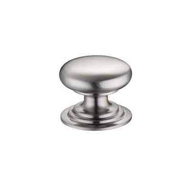 Click Here To Enlarge This Photo Of FCH01BSN - Zoo Hardware Victorian Cupboard Knob 32mm dia&period; Satin Nickel