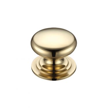 Click Here To Enlarge This Photo Of FCH01C - Zoo Hardware Victorian Cupboard Knob 38mm dia&period; Polished Brass