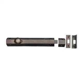 RPW1685 203 M&period;Marcus Rustic Pewter Door Bolt Flat 8"
