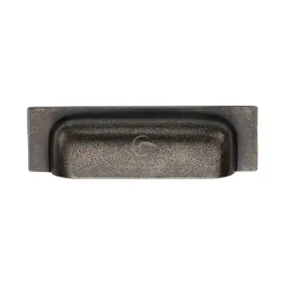 RPW1720 76-96 M&period;Marcus Rustic Pewter Cabinet Pull Military Design 76&sol;96mm
