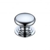 FCH01CCP - Zoo Hardware Victorian Cupboard Knob 38mm dia&period; Polished Chrome