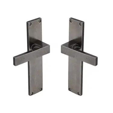 Click Here To Enlarge This Photo Of RPW3110 M&period;Marcus Rustic Pewter Door Handle Lever Latch Cheswell Design