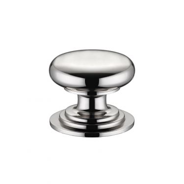 Click Here To Enlarge This Photo Of FCH01DPN - Zoo Hardware Victorian Cupboard Knob 45mm dia&period; Polished Nickel