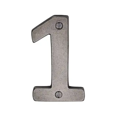 Click Here To Enlarge This Photo Of RPW351 1 M&period;Marcus Rustic Pewter Numeral 1 Screw Fixing 76mm &lpar;3"&rpar;