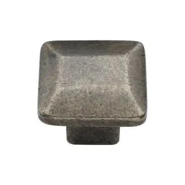 Click Here To Enlarge This Photo Of RPW3625 M&period;Marcus Rustic Pewter Cabinet Knob Trapezoid Design 32mm