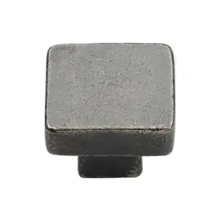 RPW3674 32 M&period;Marcus Rustic Pewter Cabinet Knob Square Design 32mm