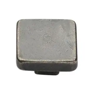 RPW3674 38 M&period;Marcus Rustic Pewter Cabinet Knob Square Design 38mm