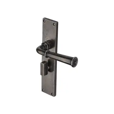 Click Here To Enlarge This Photo Of RPW3730 M&period;Marcus Rustic Pewter Door Handle Bathroom Set Ashfield Design