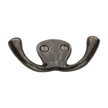 Click Here To Enlarge This Photo Of RPW386 M&period;Marcus Rustic Pewter Double Coat Hook